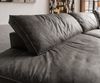 Big-Sofa Snoosh 400x150 cm Mikrofaser Schwarz Vintage Recamiere links Bild 5