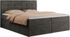 Boxspringbett, Doppelbett Matratze und Topper, Polsterbett - CENTOS - 160x200cm - Grau Velours - H4 Bild 3