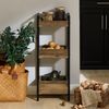 SoBuy FRG226-F Badezimmerregal, MDF, PVC-Furnier, Braun, 28 x 74 x 20 cm Bild 4