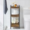 SoBuy FRG226-F Badezimmerregal, MDF, PVC-Furnier, Braun, 28 x 74 x 20 cm Bild 5
