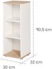 roba Seitenregal 'Pia' aus Holz - BxTxH: 30 x 32 x 90,5 - Weiß / San Remo Eiche Bild 3