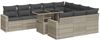 vidaXL 11-tlg. Garten-Sofagarnitur mit Kissen Hellgrau Poly Rattan 3326393 Bild 2