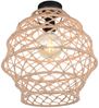 LED Boho Deckenleuchte mit Lampenschirm geflochten aus Hanfseil, Ø 38cm Bild 2