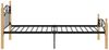 vidaXL Massivholzbett Schwarz Metall und Eiche 90x200 cm [324911] Bild 4