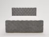 GRAINGOLD Lunaris Doppelbett 160x200, Boxspringbett mit Kopfteil, zwei Bettkästen, Velour-Stoff, Grau Bild 5