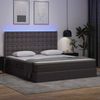 vidaXL Bett mit Stauraum und LED mit LED Grau 160 x 200 cm Kunstleder 3372311 Bild 5