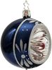 Reflex Christbaumkugel Blütenglanz Mitternachtsblau Ø 8cm Inge-Glas Christbaumschmuck Bild 2