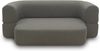 DOMO. collection Sofa 700 019, 2-Sitzer Schlafsofa, Ovale Form, Schlaffunktion, Inklusive Nierenkissen, Federkern Polsterung, 2er Couch, 208 x 115 x 78 (BxTxH), grau Bild 2