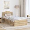 vidaXL Bettrahmen mit Kopfteil Sonoma 90 x 190 cm Massives Kiefernholz 3412954 Bild 3