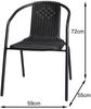 Koopman Gartenstuhl Gartenstuhl Bistrostuhl Stuhl Rattan-Optik 4er Set (4 St), 72x59x55cm, Metallrahmen, Schwarz, Kunststoff Bild 3