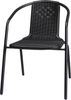 Koopman Gartenstuhl Gartenstuhl Bistrostuhl Stuhl Rattan-Optik 4er Set (4 St), 72x59x55cm, Metallrahmen, Schwarz, Kunststoff Bild 4