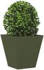 vidaXL Pflanzkübel 2 Stk. Olivgrün 30x30x30 Stahl 851045 Bild 4