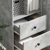 vidaXL Highboard mit Schubladen Beton Grau 45,5 x 34 x 127 cm 869365 Bild 4