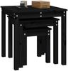vidaXL Satztische 3 Stk. Schwarz Massivholz Kiefer 824977 Bild 5