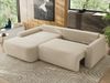 Ecksofa, L-förmiges, lose Kissen, DL-Schlaffunktion, (H 100 x T 187 x B 273 cm) - CUBO L - Boucle Beige - linke Seite Bild 4