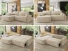 Ecksofa, L-förmiges, lose Kissen, DL-Schlaffunktion, (H 100 x T 187 x B 273 cm) - CUBO L - Boucle Beige - linke Seite Bild 2