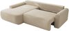 Ecksofa, L-förmiges, lose Kissen, DL-Schlaffunktion, (H 100 x T 187 x B 273 cm) - CUBO L - Boucle Beige - linke Seite Bild 5