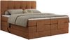 Elektrisches Bett, Boxspringbett mit Multipocket-Matratzen und Elektrisch verstellbare - VITTORIA - 180 x 200 cm - Orange Stoff - H3 Bild 5