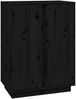 vidaXL Sideboard Schwarz 60x35x80 cm Massivholz Kiefer 814493 Bild 2