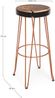 Barhocker Rakel aus Mungurholz, Kupfer, 33 x 33 x 74 cm Bild 3
