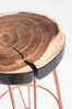 Barhocker Rakel aus Mungurholz, Kupfer, 33 x 33 x 74 cm Bild 2