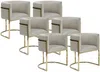 Vente-unique - PERIA Stuhl SamtStoff Beige - B 56,5 cm x H 76 cm x L 60 cm Bild 2