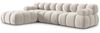 Micadoni Modulares Sofa Bellis 4-Sitzer mit flachem Modul Samt Bluvel Dunkelbeige Bild 2