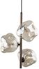 Licht-Erlebnisse Pendelleuchte UMERA, ohne Leuchtmittel, Metall Rauchglas G9 29 cm breit H: max. 90 cm Braun Cognac 3-flammig Bild 3