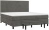 vidaXL Boxspringbett mit Matratze Dunkelgrau 180x200 cm Samt 3137738 Bild 3