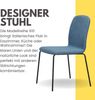 Albatros Esszimmerstühle 4er Set ENNA, blau - stapelbar, bequemer Polsterstuhl - Eleganter Küchenstuhl, Stuhl Esszimmer oder Esstisch Stuhl, Konferenzstuhl , Stückzahl:4, Farbe:Blau Bild 3