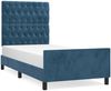 vidaXL Bettgestell ohne Matratze Dunkelblau 100x200 cm Samt 3125926 Bild 2