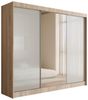 ALTDECOR Schiebetürenschrank VESLI (Kleiderschrank Garderobenschrank mit viel Stauraum Moderner Schrank) Spiegel Spiegeltüren Vielseitiger Schwebetürenschrank LED Beleuchtung Bild 4