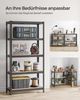 Standregal,2er Set, Schwerlastregal, Kellerregal, Bücherregal, Lagerregal, 5 Ablagen, Küchenregal, Regal,verstellbare Ablagen, Industriestil,180x90x40cm,Grau,GLR040G02 Bild 5