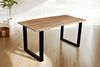Esstisch Baumkante massiv Akazie eichefarben 160 x 85 cm schwarz DEREK 137023052 Bild 2
