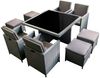 Ragnarök Möbel-Design Garten-Essgruppe Esstisch Set Heimdall 4+4, (Set, Polyrattan, Alu, Würfelsystem) Bild 2