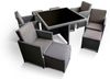 Ragnarök Möbel-Design Garten-Essgruppe Esstisch Set Heimdall 4+4, (Set, Polyrattan, Alu, Würfelsystem) Bild 4