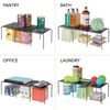 Regaleinsatz Geschirrablage ausziehbar Organizer Küche mDesign 4er Set Schwarz Bild 4