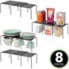 Regaleinsatz Geschirrablage ausziehbar Organizer Küche mDesign 4er Set Schwarz Bild 2