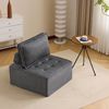 Modulares Sofa aus Leinenstoff, platzsparend & flexibel kombinierbar, weiche Polsterung, ideal für Wohnungen,Dunkelgrau Bild 5