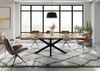 Esstisch Mango 260x100x74 natur lackiert / Epoxid schwarz, Kreuzgestell rund anthrazit matt EPOXY Bild 3