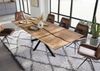 Esstisch Mango 260x100x74 natur lackiert / Epoxid schwarz, Kreuzgestell rund anthrazit matt EPOXY Bild 2