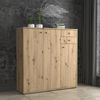 Sideboard >TEMPRA2< 3 Türen, 2 Schübe, Artisan Eiche Dekor - 108,8x111,1x34,8cm (BxHxT) Bild 2