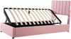 Kinderbett Polsterbett mit hydraulischem Stauraum & Lattenrost, 90x200 cm, Rosa, ohne Matratze Bild 4