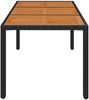 vidaXL Gartentisch mit Holzplatte Schwarz 150x90x75 cm Poly Rattan 319901 Bild 4