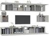 6-tlg. TV-Schrank-Set Betongrau Holzwerkstoff [3114369] Bild 4