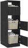 vidaXL Wäscheschrank mit Tür Schwarz Eichen-Optik 50 x 68 x 162 cm 3422793 Bild 3