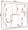 Kleiderschrank Samker 180 cm (Farbe: Weiß, ohne Schubladen) Bild 5