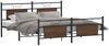 vidaXL Metallbett ohne Matratze Braun Eichen-Optik 180x200 cm 3325103 Bild 3