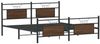 vidaXL Metallbett ohne Matratze Braun Eichen-Optik 180x200 cm 3325103 Bild 5