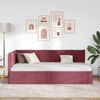 vidaXL Eckbettgestell mit Kopfteil Weinrot 80 x 200 cm Stoff 42016450 Bild 3